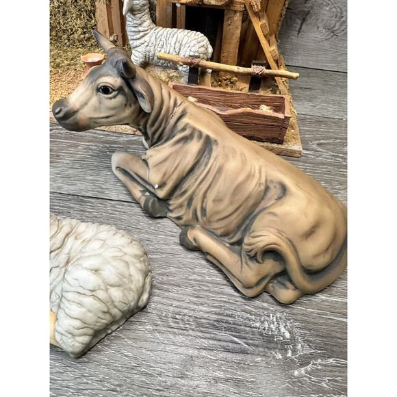 GRANDEUR NOEL 14 pc Porcelain NATIVITY ACCESSORIES SET & WOOD CRECHE Christmas - Picture 7 of 16